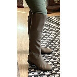 Sole Society women’s tan nubuck leather over the knee back zip women’s boots! 7